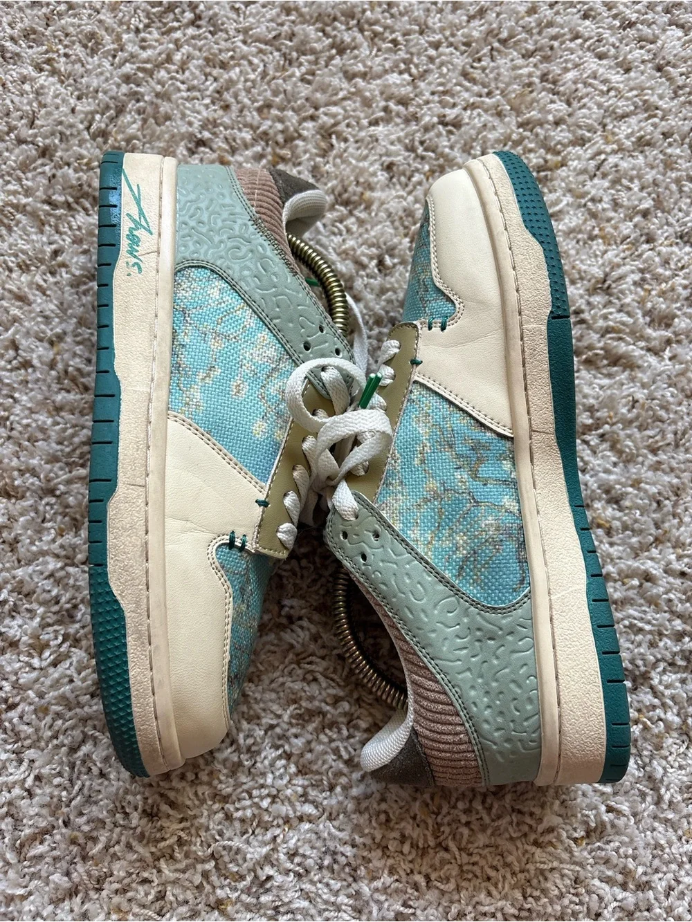 GalArtsy Van Gogh Almond Blossoms Inspired Sneakers Size EU 37 US 6